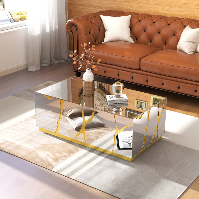 Mirror block store coffee table